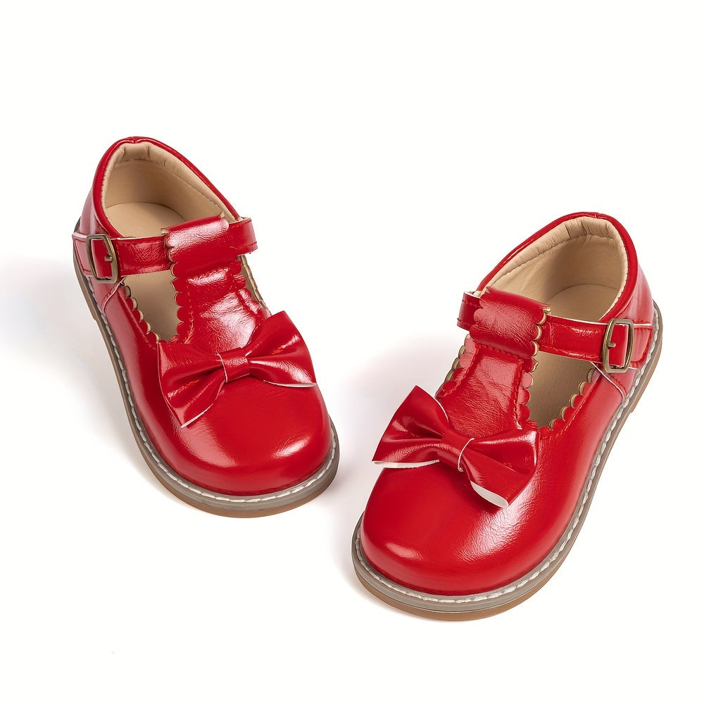 Девочки Туфли Мэри Джейн с бантом, верх из PU, подошва из TPR, для всех сезонов