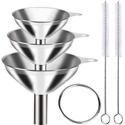 Kitchen Utensil Set with Oil Funnel, Wine Strainer, Dispenser and Hanger