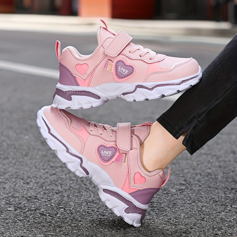 Zapatillas de cuero sintético para niñas, casuales, cómodas, para todas las estaciones, con suela ligera de EVA