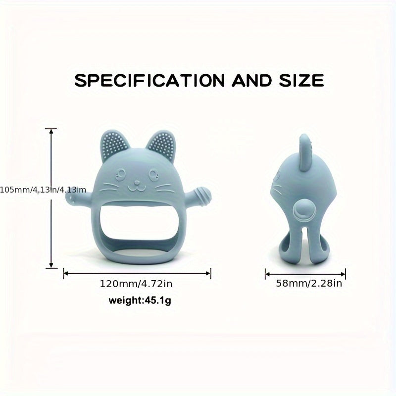 Chiroyli Silikon quyon tishlagich qoʻllari bolalar uchun, toksik emas, yumshoq chaynash o'yinchoqi