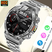 Men's Smartwatch with LED Display 4.32cm HD Screen Waterproof Fitness Tracker with Wireless Calling