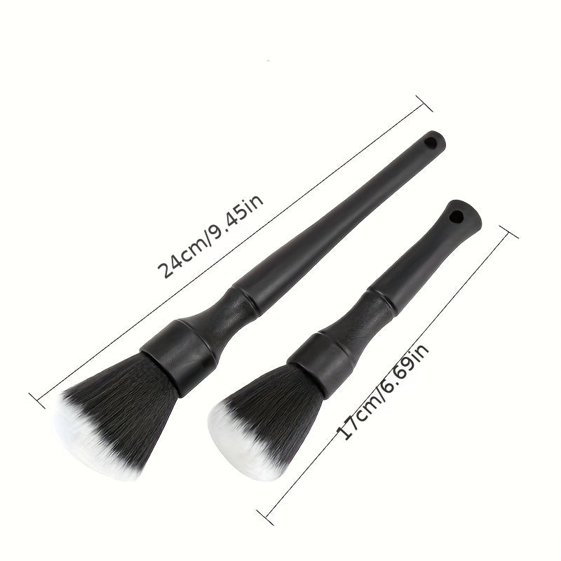 Car Interior Detailing Brush Soft Bristle Dusting Tool Black