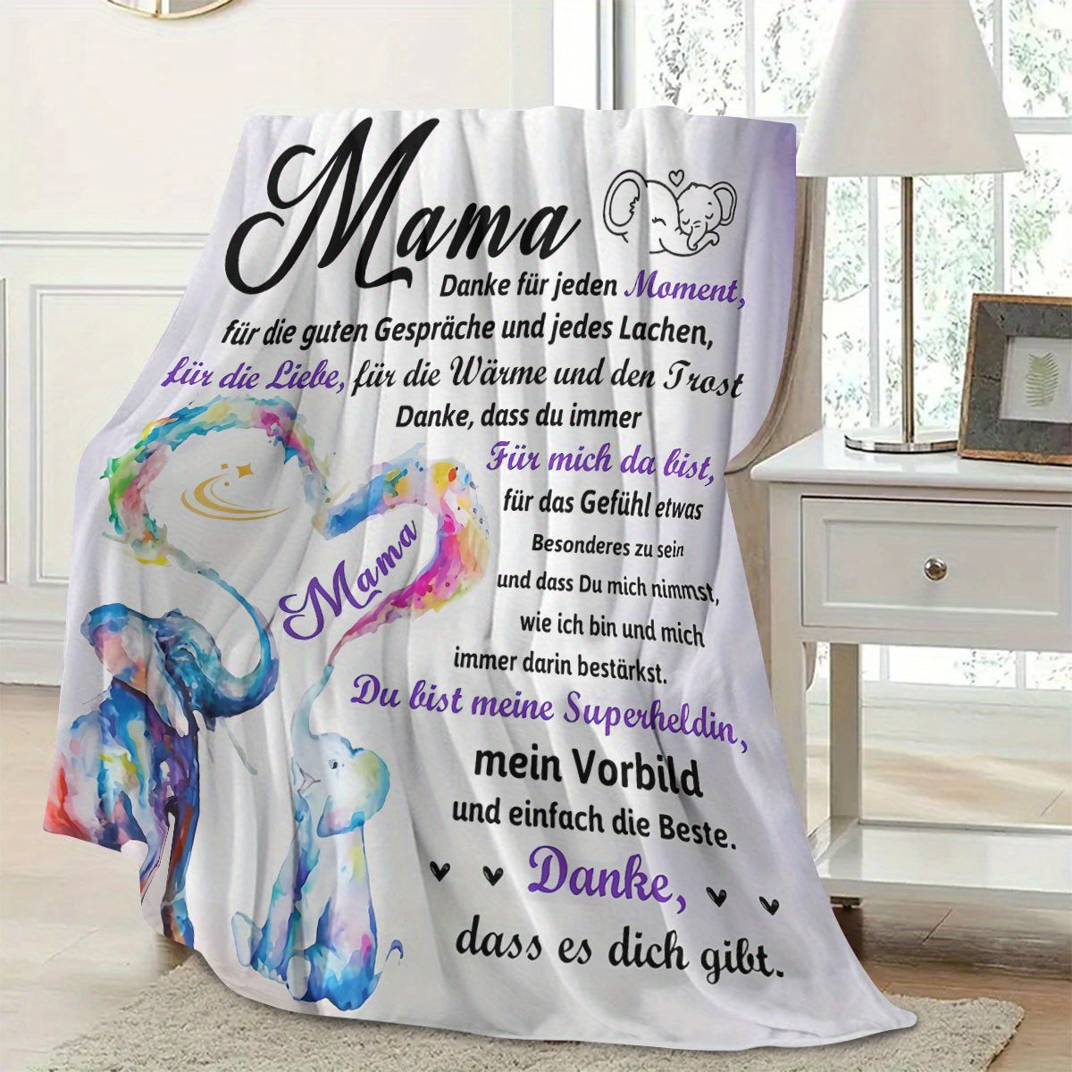 Manta de felpa de franela contemporánea para adultos, suave, cálida y acogedora, regalo