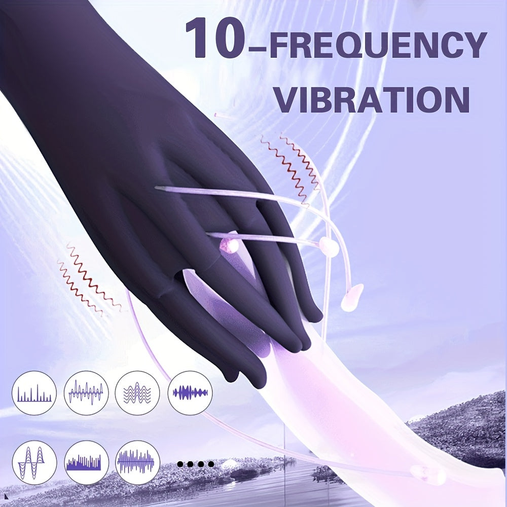 Men Vibrating Self-Stimulator Rechargeable Lithium Battery 10 Intensity Levels