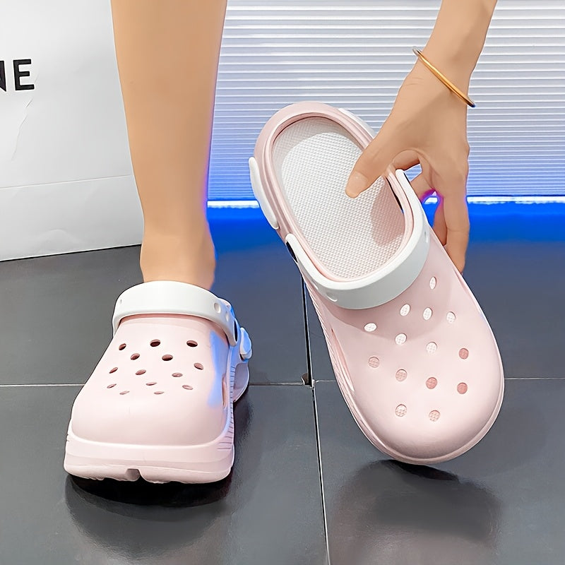 Women's Padded Slip-On Beach Sandals Summer Non-slip Thick Sole Shoes