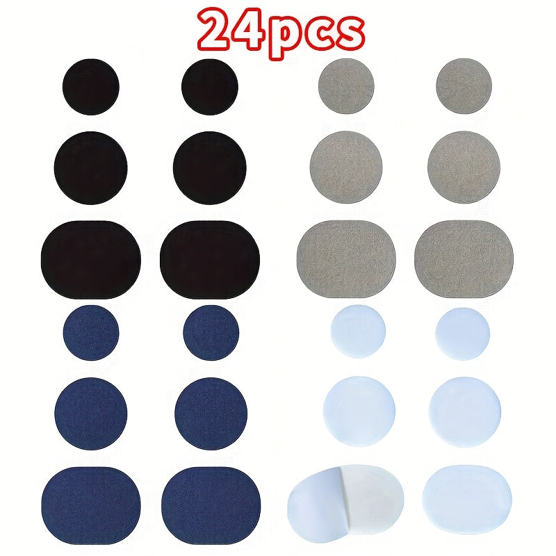 24Pcs Self-Adhesive Shoe Repair Patches Durable Scratch-Resistant Uppers Heels