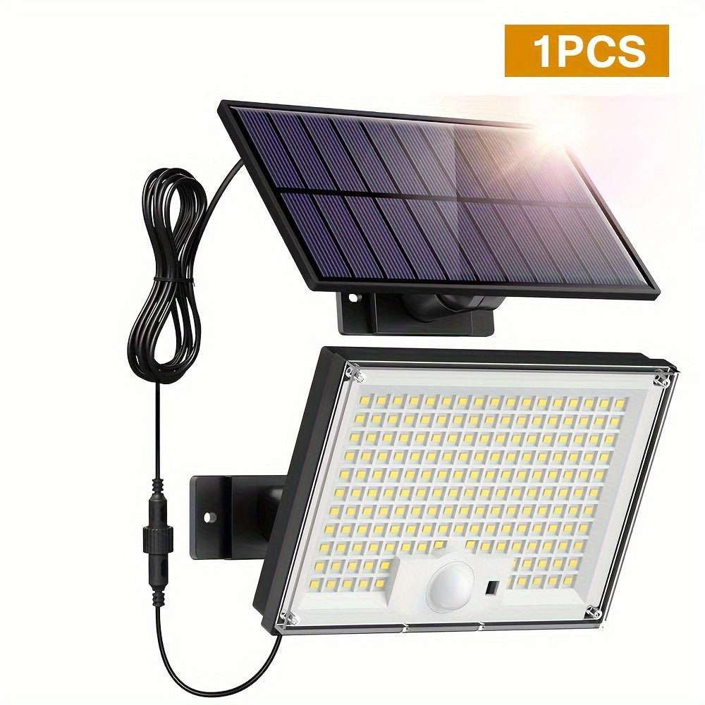 Farol solar con sensor de movimiento y control remoto 172 LED lámpara de pared exterior