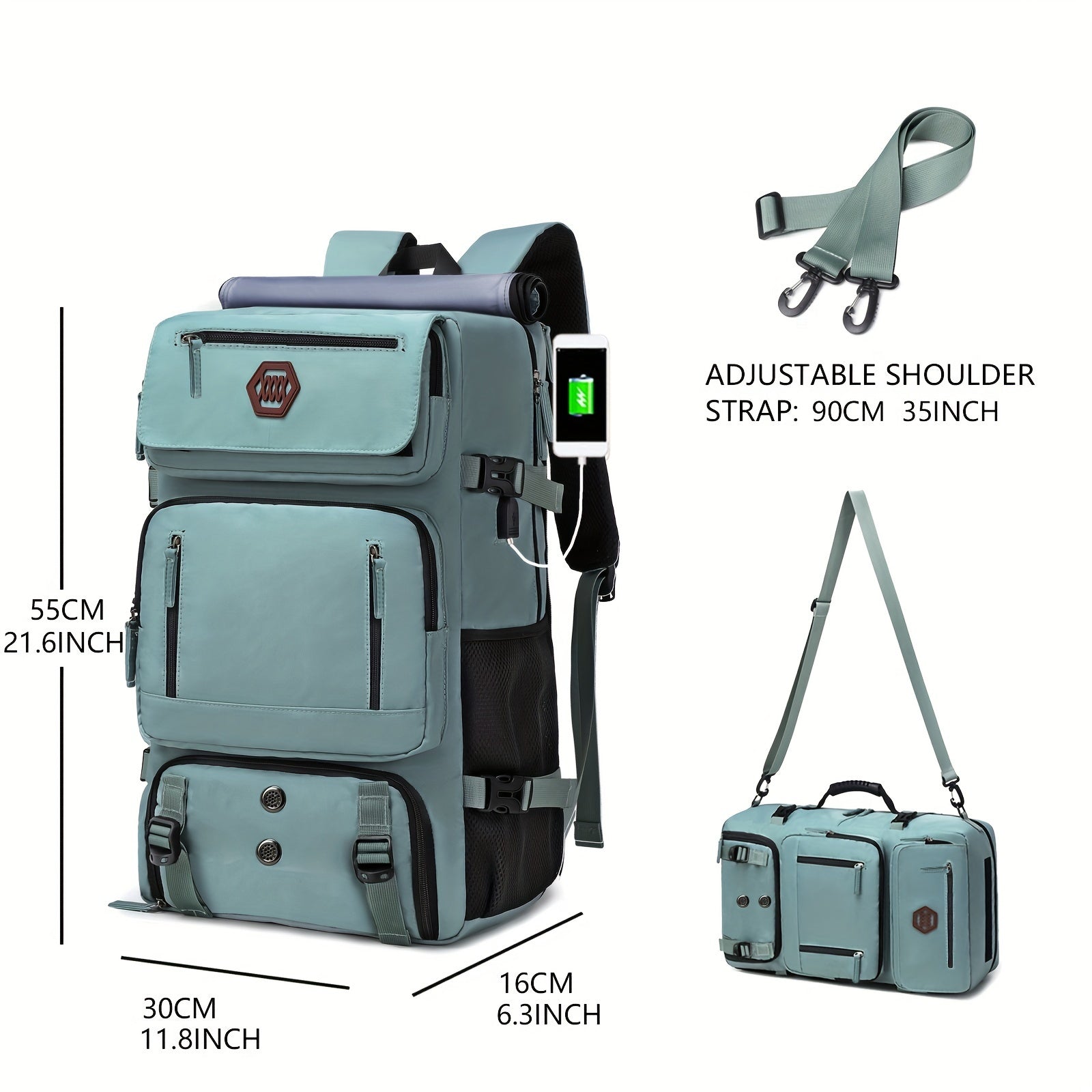 Erkaklar sayohat ruksagi, ayollar uchun qo'l yuk ruksagi, poyga uchun ruksak, 17.6 dyuymli noutbuk ruksagi, kollej uchun tasodifiy kunlik ruksak.