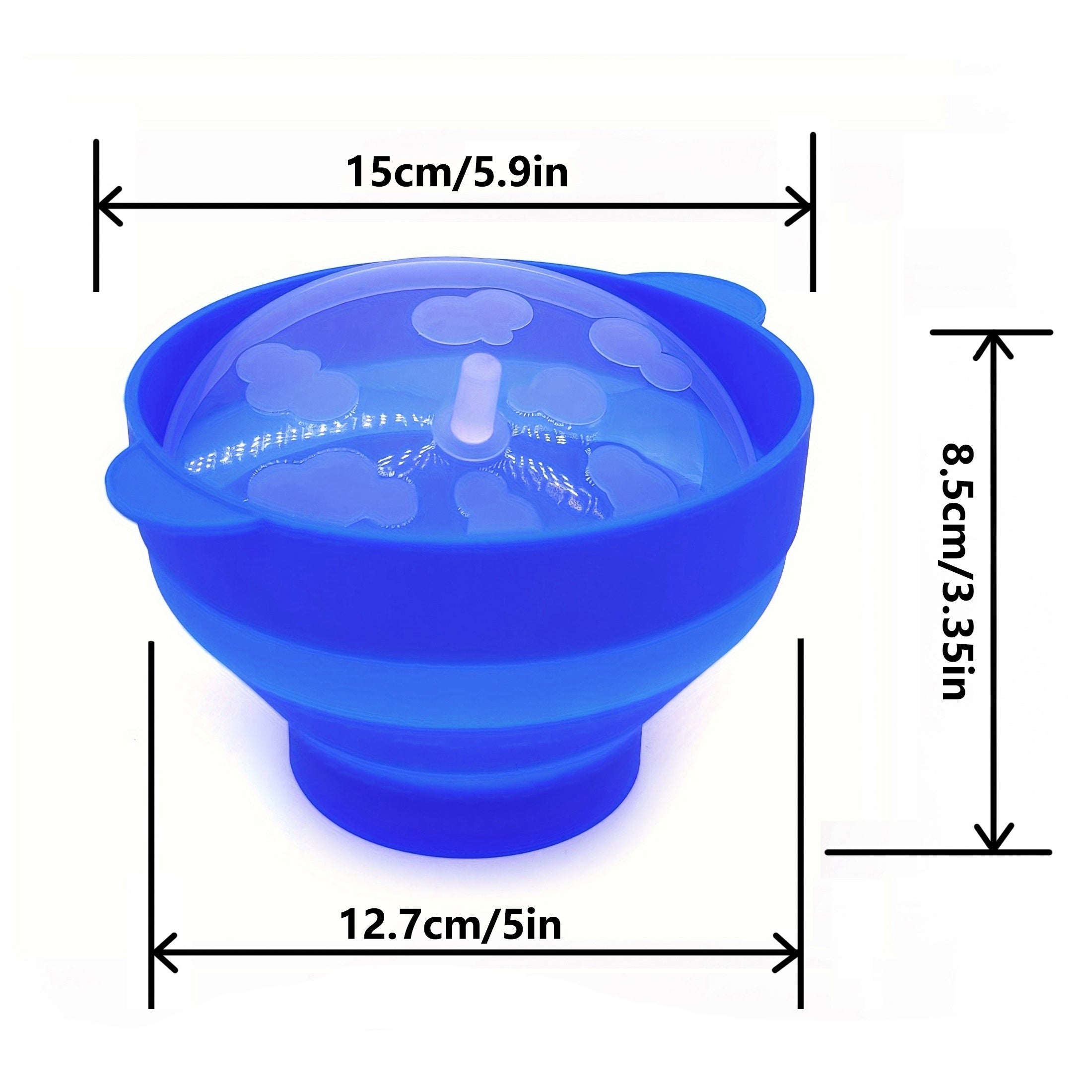 Silicone Microwave Popcorn Maker for One Person Collapsible Dishwasher Safe BPA-Free