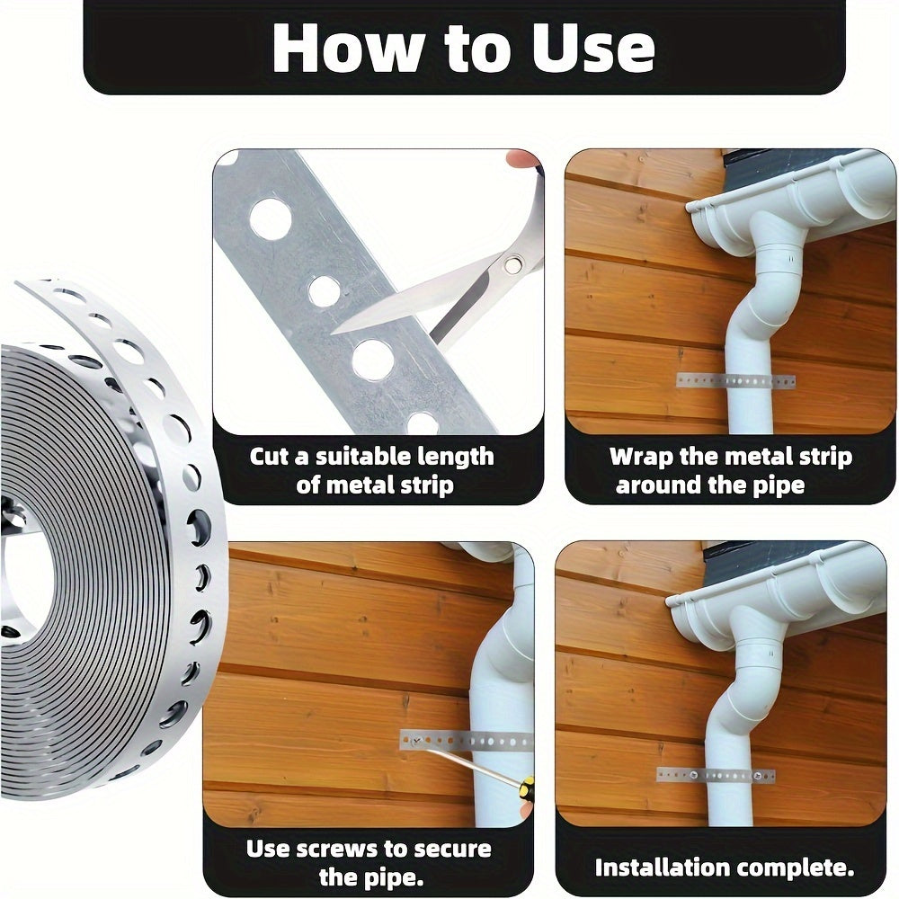 Гальванизированная железная катушка, металлическая труба, поддержка, подвесная полоса, 3 м x 17,5 мм, отверстие