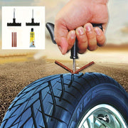 Universal Tire Repair Kit for Cars and Motorcycles with Rubber Strips and Glue