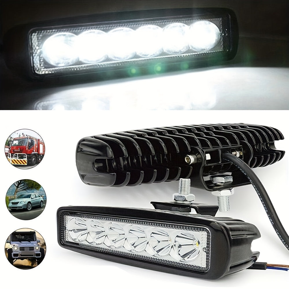 Luces LED universales para coche 1/2 piezas, súper brillantes, cubierta negra, fuera de carretera, SUV, camión