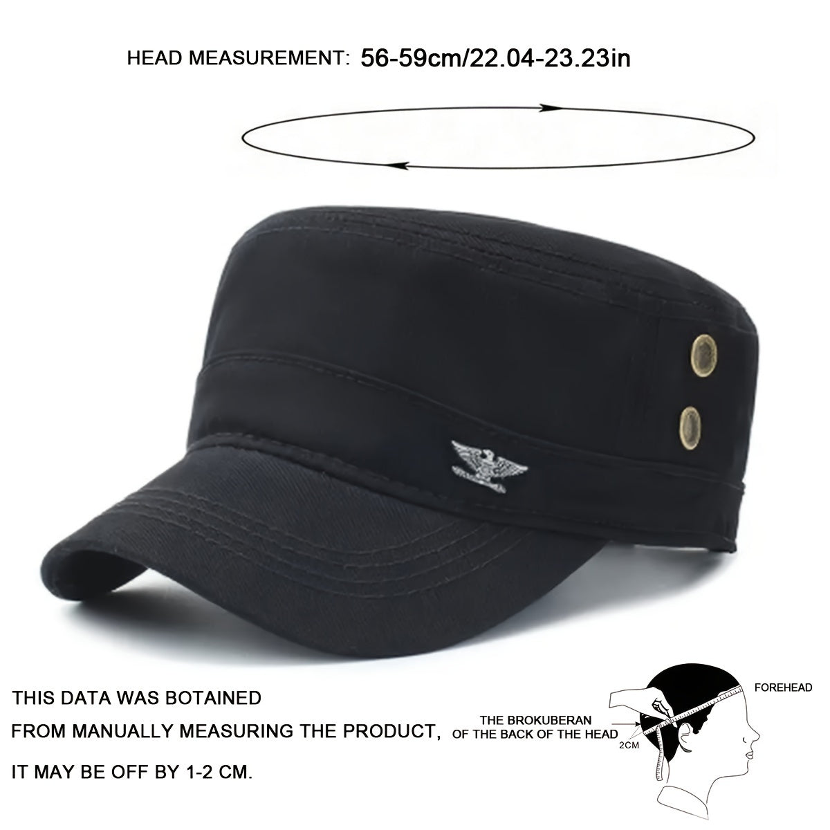 Sombrero de gorra plana para hombre, ligero, lavable a mano, de poliéster, estilo clásico