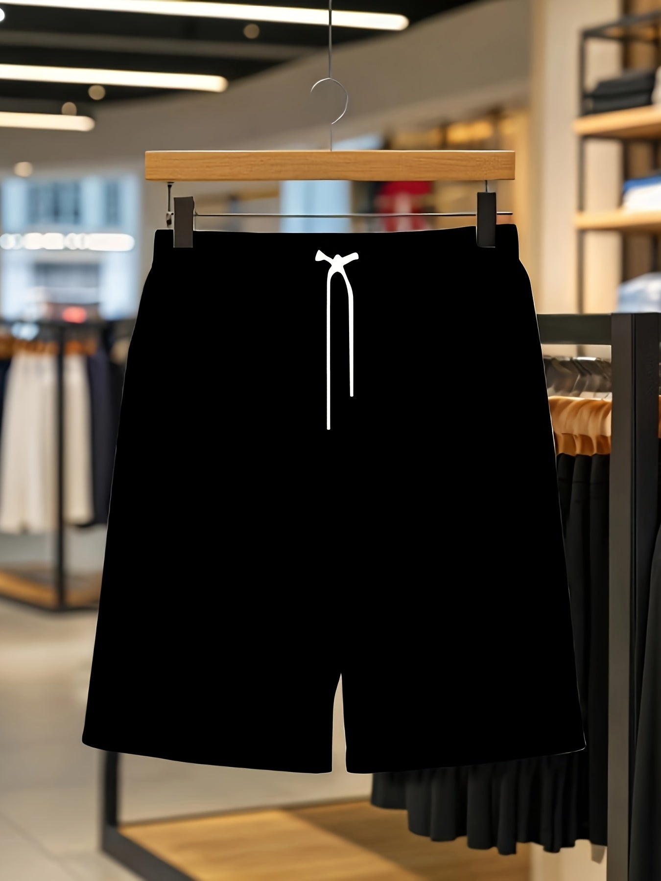 Men's Casual Short Sleeve Plaid and Printed Set Polyester Knit Fabric