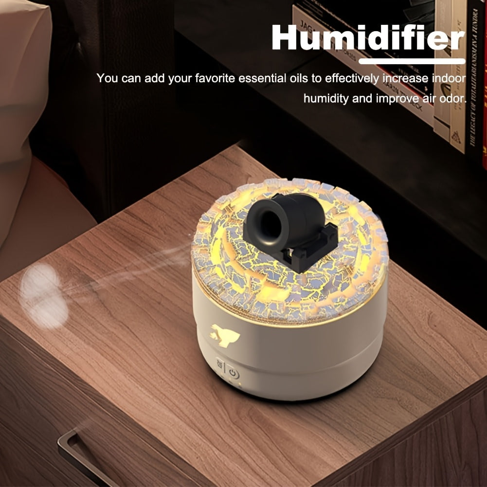 Humidificador aromático con diseño de grietas coloridas ultrasónico para el hogar y escritorio