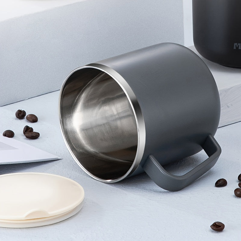 Taza de acero inoxidable de 400ml con doble capa y sello para oficina