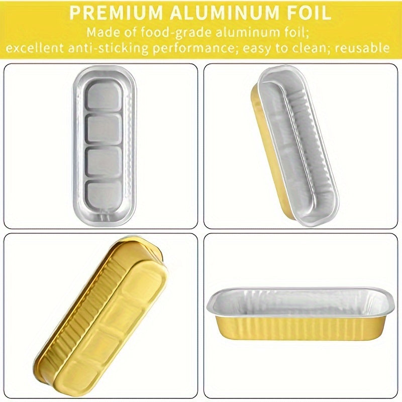 20 Pack Disposable Aluminum Foil Mini Bread Pans with Lids 6.8oz Rectangular Baking Cups for Bread Cheesecakes