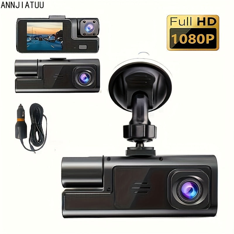 Car Front and Inside Dual Dash Camera 1080P HD Loop Recording