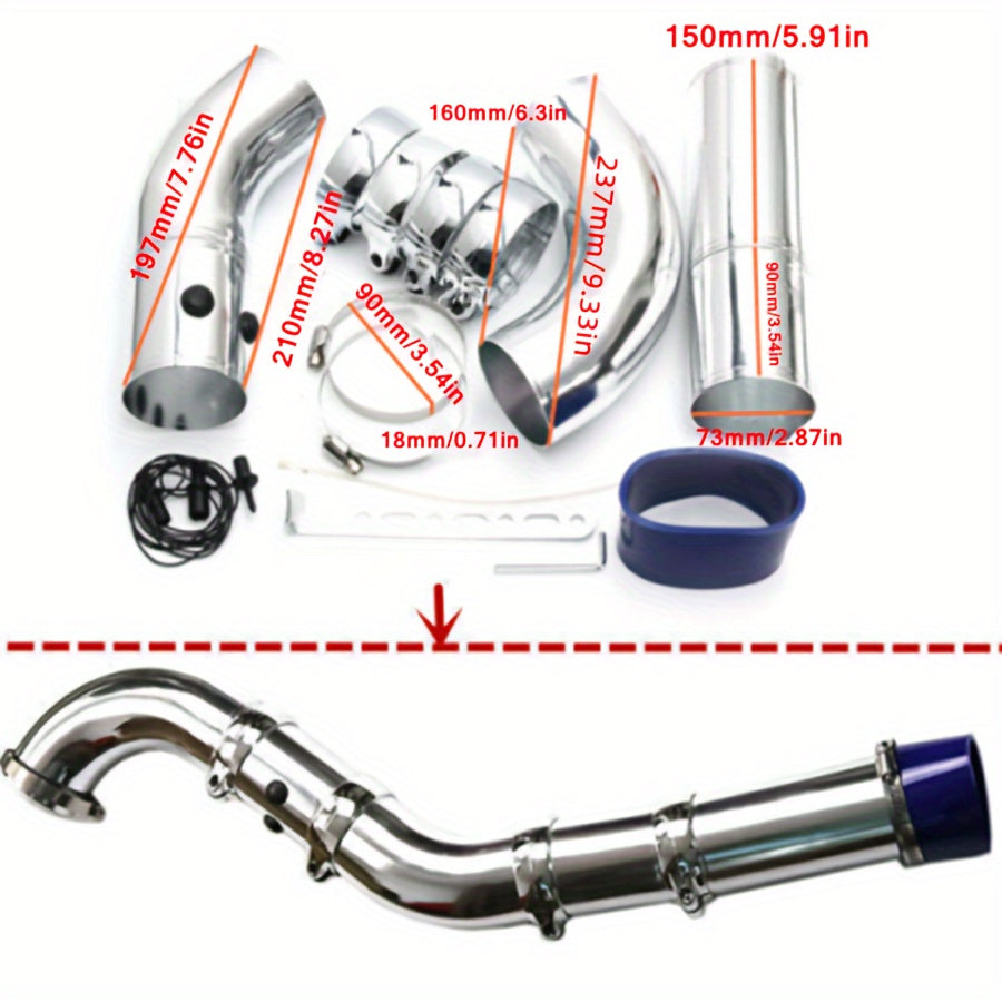 Universal sovuq havo olish intercooler quvuri shlang to'plami avtomobil turbocharged transport uchun