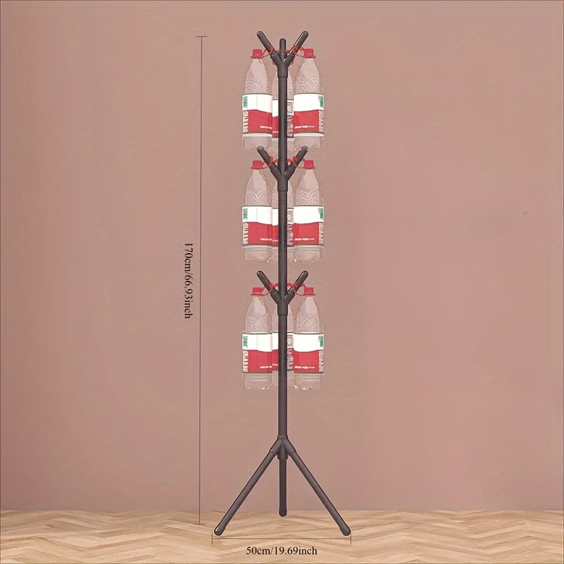 Perchero de metal multifuncional con 9 ganchos para abrigos, trajes, sombreros