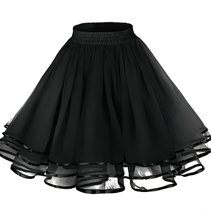 Elegant Princess Tulle Overlay Skirt with Ribbon Details for Girls
