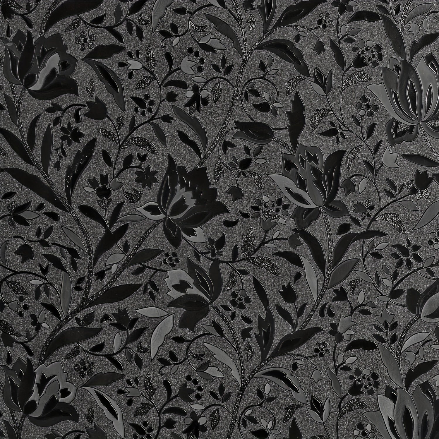 Blackout Window Film Black Self-Adhesive UV Heat Control for Home Office Bedroom