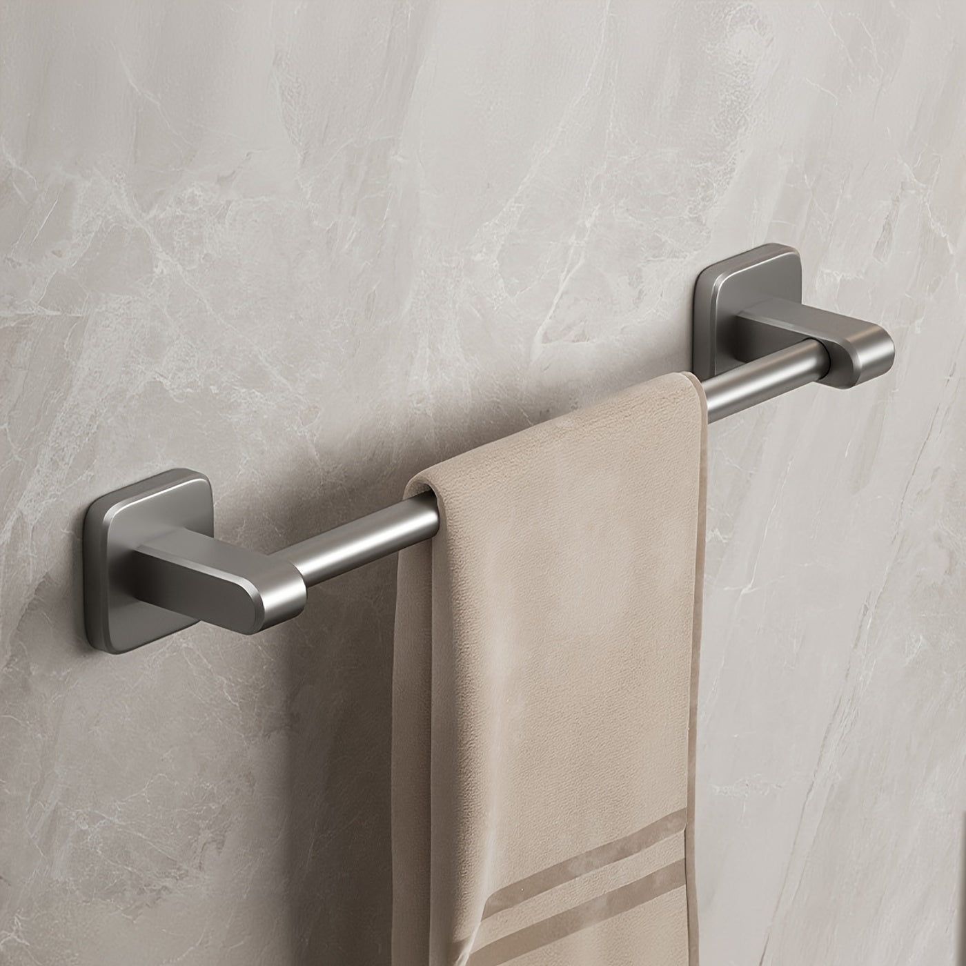 Organizador de barra de toallas para baño sin taladro, resistente a la oxidación, montado en la pared, con soporte para zapatillas, ahorra espacio