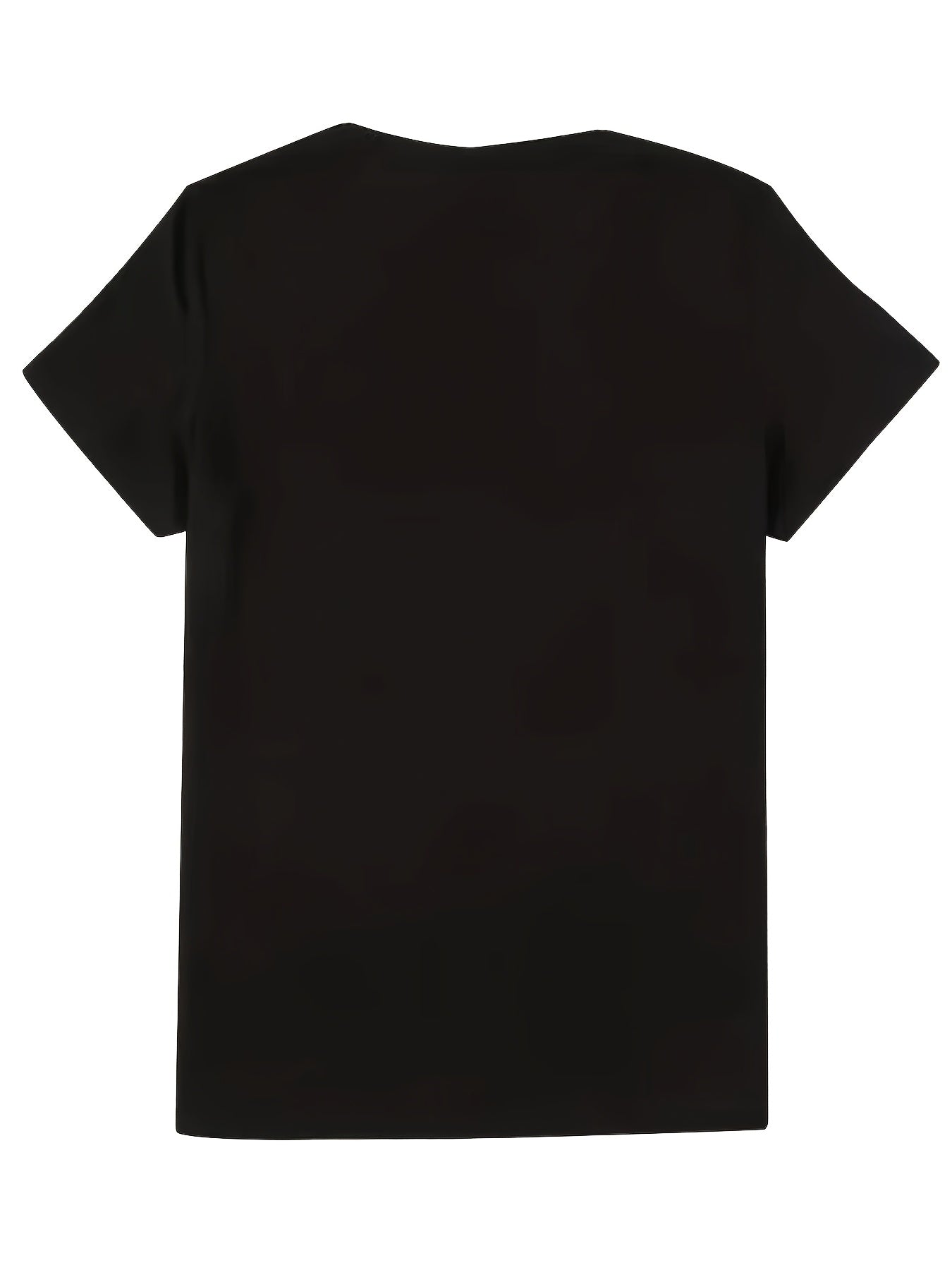 Plus Size Women's Casual T-Shirt with Rhinestone Geometric Pattern Polyester Blend