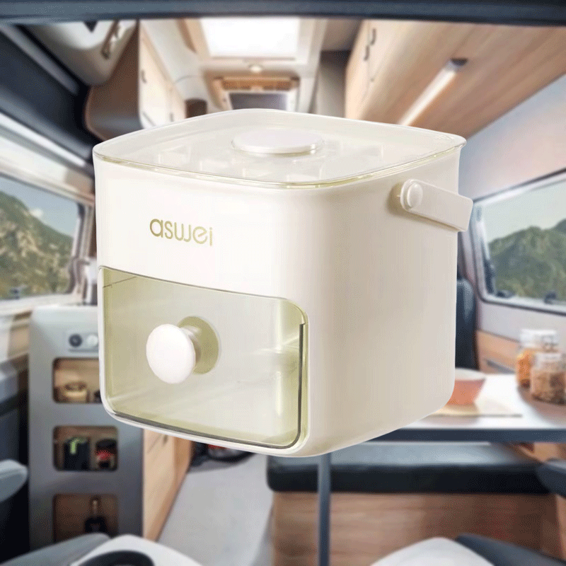 Square Ice Maker 48-Block Double Layer Manual Large Capacity No Electricity