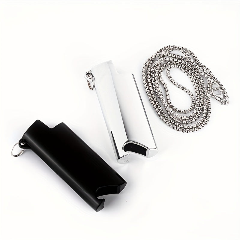 Metal Lighter Case with Bottle Opener, Durable, Fashion Necklace Set for Men