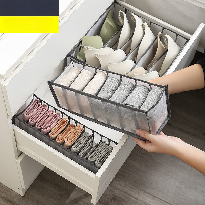 Lightweight 3-in-1 Fabric Underwear Organizer with Multi-Compartments for Bras Socks and Panties