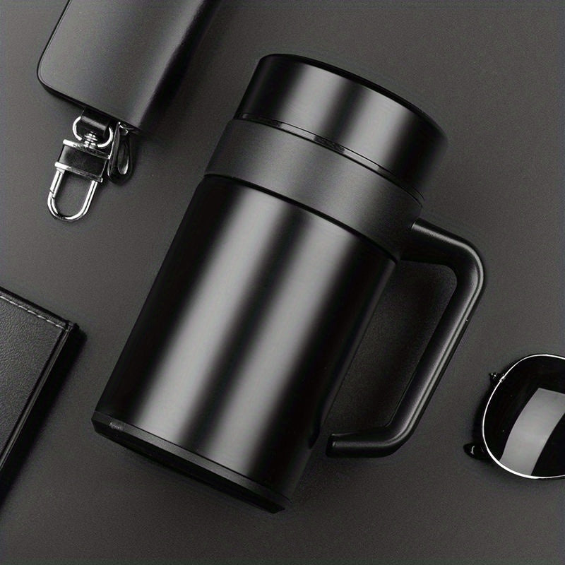 Insulated Travel Mug 400ml Stainless Steel Vacuum Coffee Cup with Handle