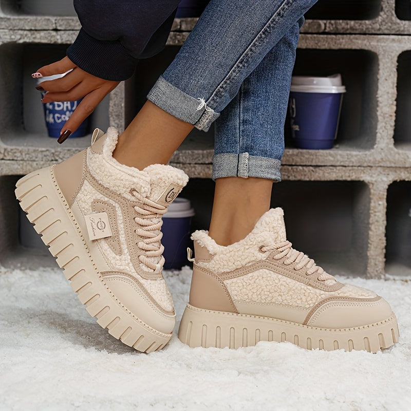 Women's Winter Ankle Boots with Non-Slip Sole for Snow and Ice