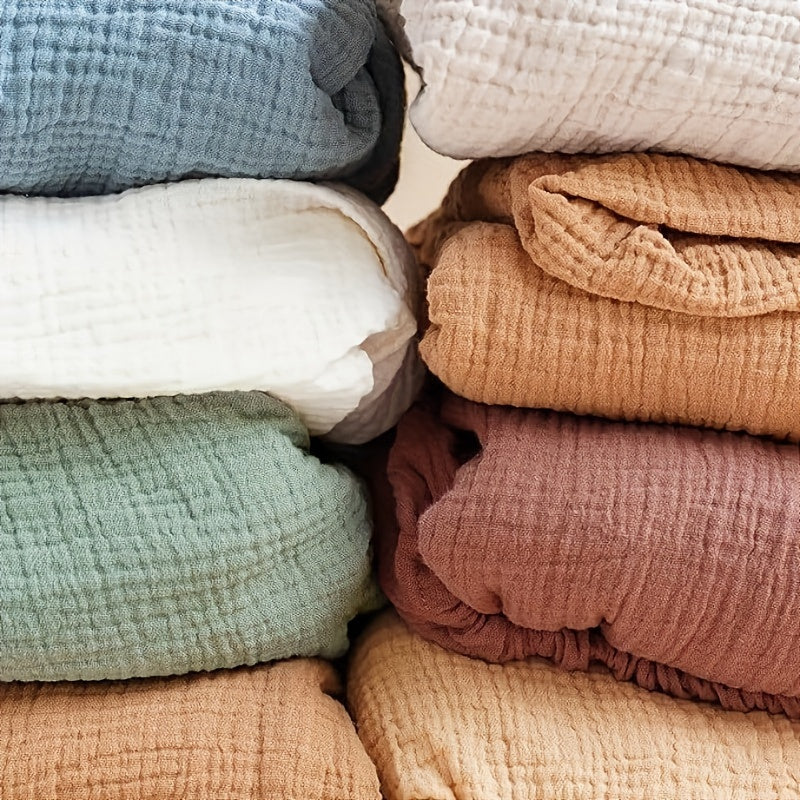 Muslin Fitted Crib Sheet 100% Cotton Breathable Softness for Standard Mattress