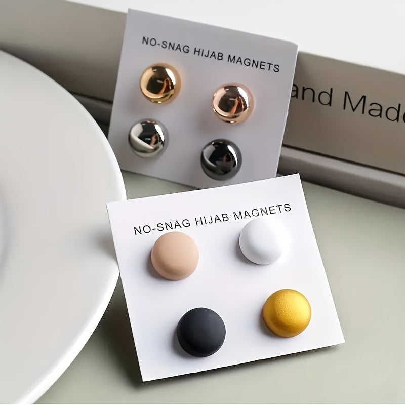 Set of 4 Multicolor Magnetic Scarf Buckles Accessories for Clothes