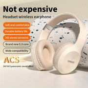 Auriculares deportivos inalámbricos sobre la oreja con sonido de alta fidelidad, control de volumen para tablets, PCs, televisores y teléfonos