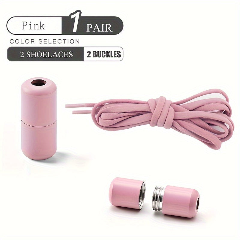 Unisex Elastic Shoe Laces With Capsule Buckle For Sneakers and Sports Shoes