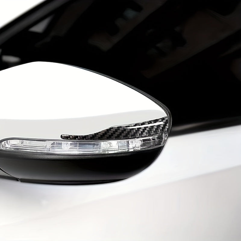 2Pcs Carbon Fiber Rearview Mirror Protection Stickers Anti-Collision Scratch Decals