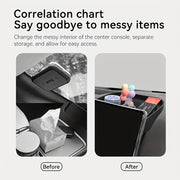 Rear Console Storage Tray Silicone Car Interior Organizer for Dashboard and Screen