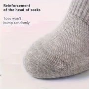 Calcetines deportivos de tobillo de 5 piezas para hombres y mujeres, transpirables, de poliéster, con patrón de letras