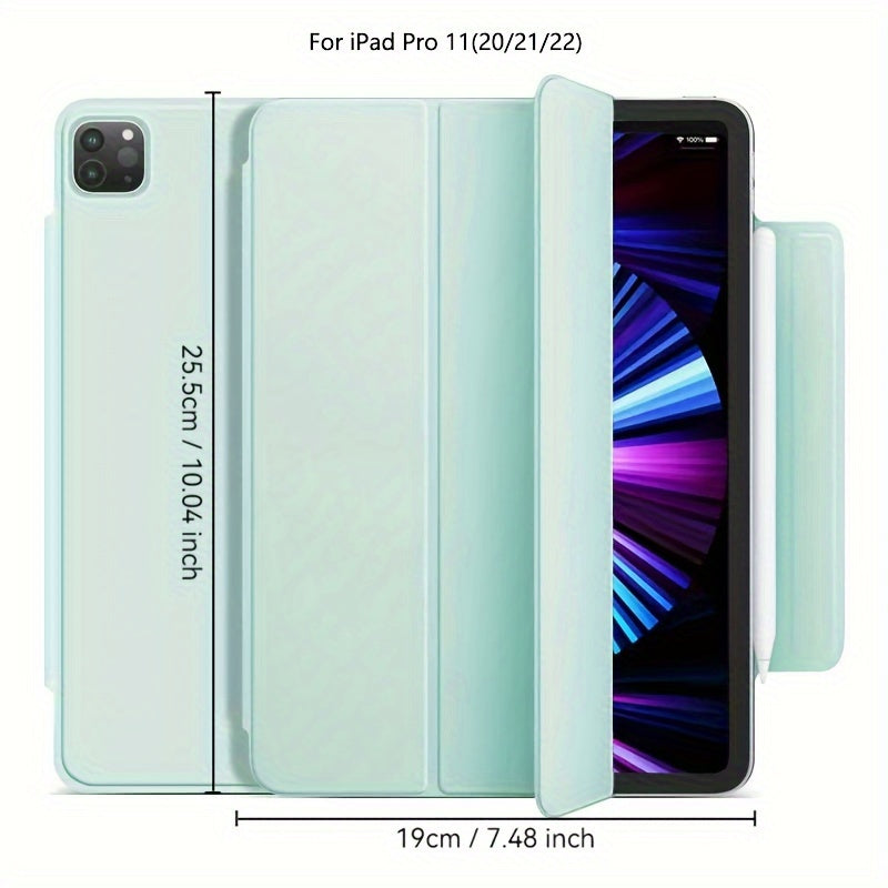 iPad Mini 6, Air 4/5, Pro 11 2022, Air 6 11inch 2024 uchun sun'iy charm aqlli qop. Qalam ushlagichi, kuchli magnit yopilishi va ultra ingichka dizayni bilan egiluvchan qattiq qopqoqni o'z ichiga oladi.