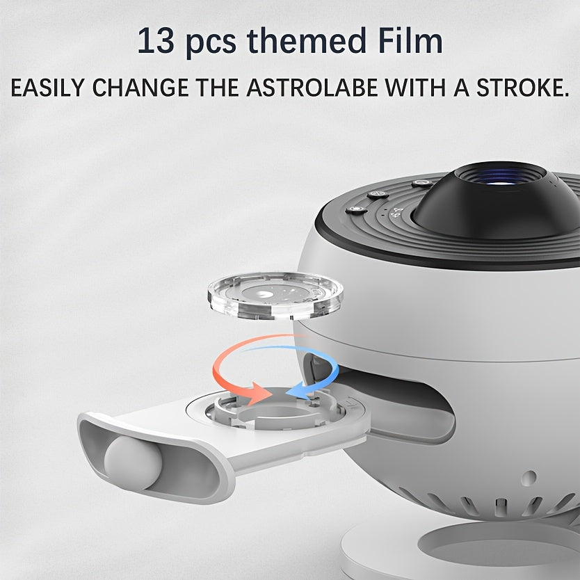 Kids Adults ABS Material LED Starry Sky Projector with Music and Slides