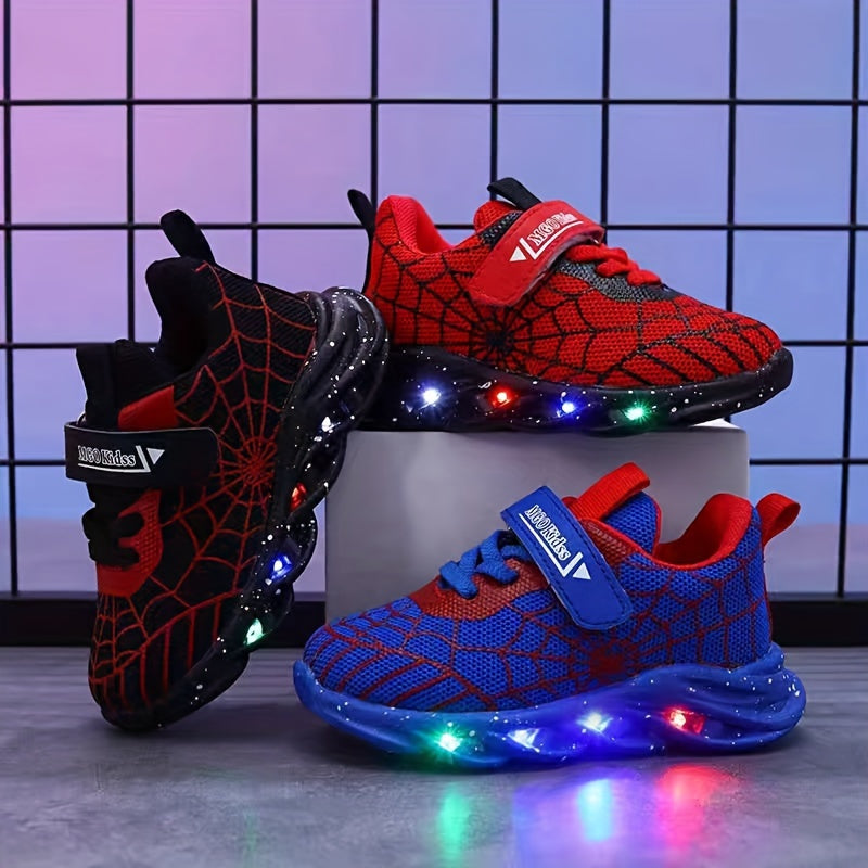 Kids' LED Light-Up Mesh Sneakers for Autumn and Winter Casual Sports Shoes