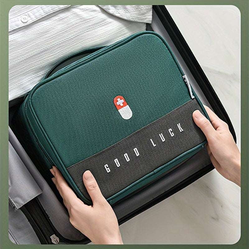 Botiquín de primeros auxilios de poliéster resistente al agua para acampar, senderismo, viajes, compacto, kit médico de emergencia