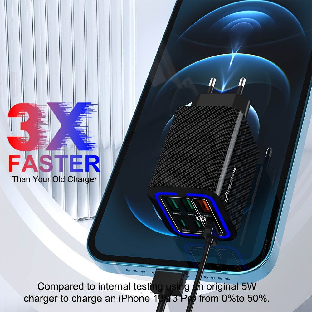 50W USB-C devor zaryadlagichi Yevropa standarti tez zaryadlash sayohat uchun mos iPhone Samsung uchun