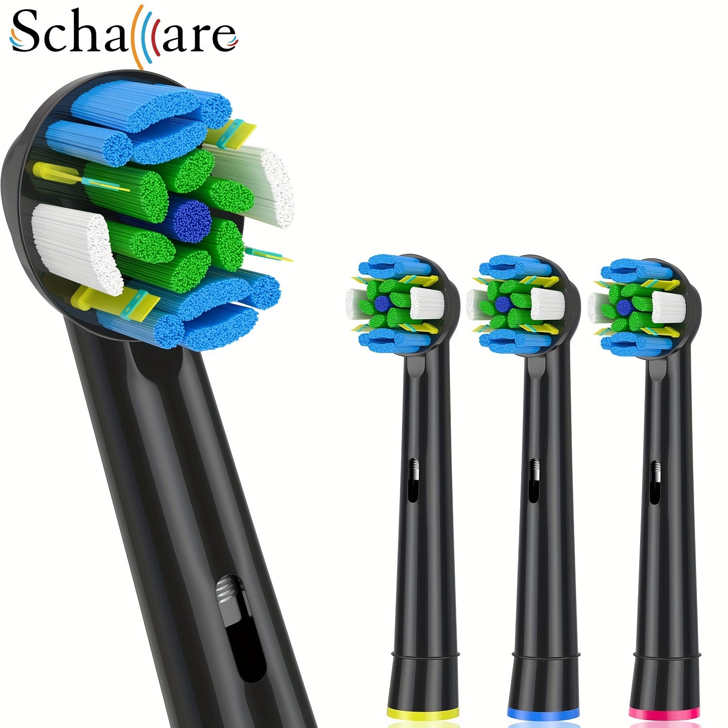 4 Pack Replacement Toothbrush Heads For Electric Toothbrushes Soft Bristles