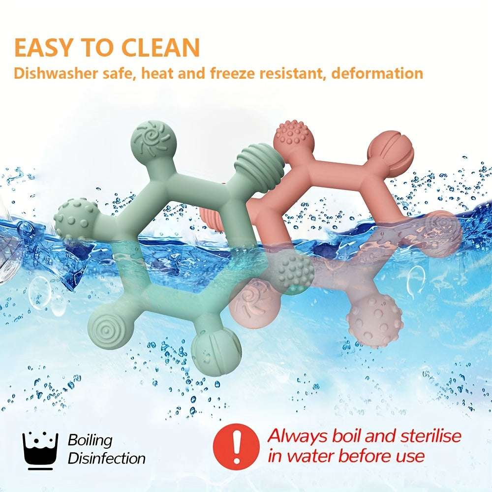 Children's Silicone Teething Toys for Babies 0-18 Months Dishwasher Safe Gift