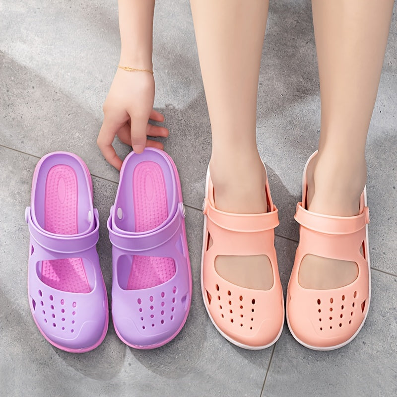 Women’s Waterproof Breathable Flat Clogs Slippers Non Slip Lightweight Durable