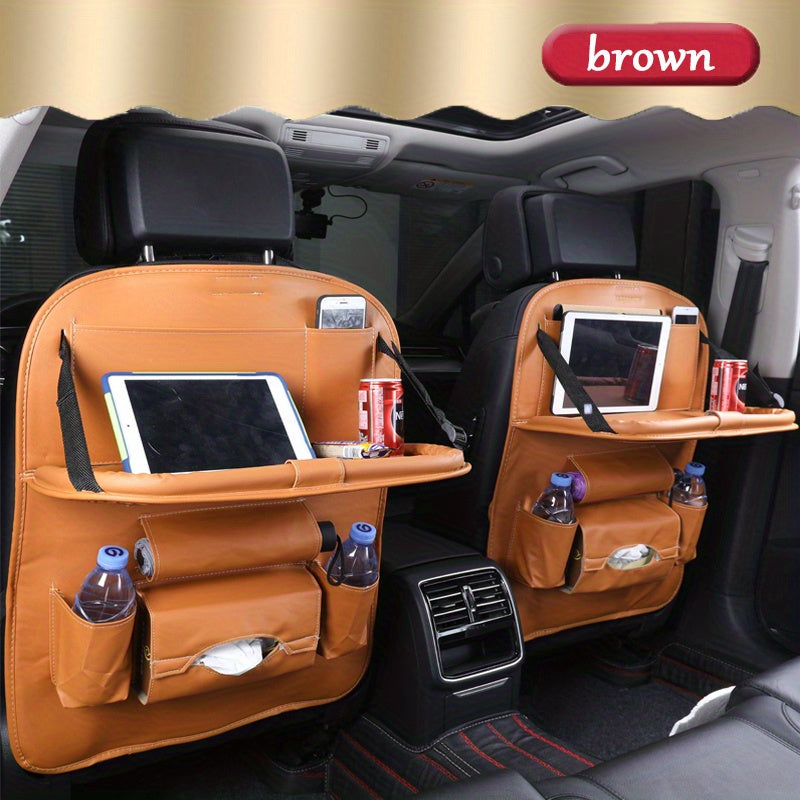 Avtomobil orqa o'rindiq tashkilotchisi, saqlash cho'ntaklari, oyoq uchun mato, o'rindiqni himoyalash, tish qutisi, stakan tutqich, noutbuk stol, ovqat uchun plastinka, park qilish uchun foydalanish