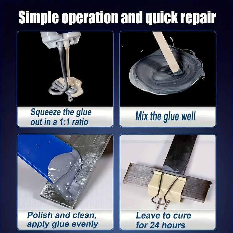 Metallni bog'lash uchun sehrli ta'mirlash yopishtiruvchi, issiq va sovuq payvandlash, toksik bo'lmagan va suv o'tkazmaydigan